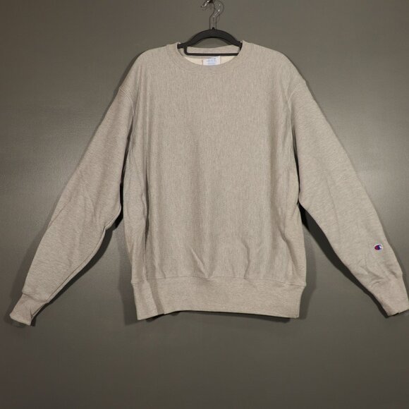 NWT Champion Men's Reverse Crew Sweatshirt in Gray Size Medium - Picture 3 of 13